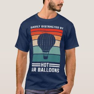 Camiseta Fácilmente Distraído Por Globos De Aire Caliente