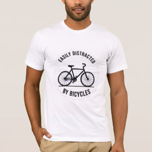 Camiseta Fácilmente Distraído Por Gráficos De Bicicletas