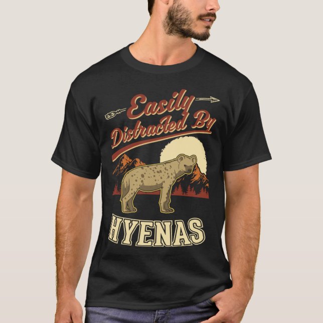 Camiseta Fácilmente distraído por Hyenas 2 (Anverso)
