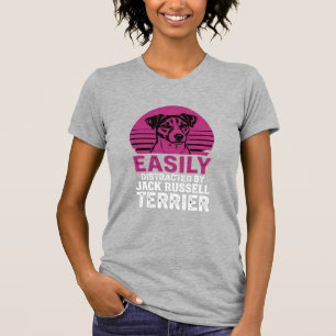 Camiseta Fácilmente Distraído Por Jack Russell Terrier