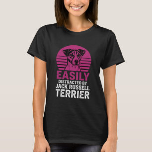 Camiseta Fácilmente Distraído Por Jack Russell Terrier