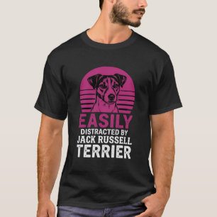 Camiseta Fácilmente Distraído Por Jack Russell Terrier