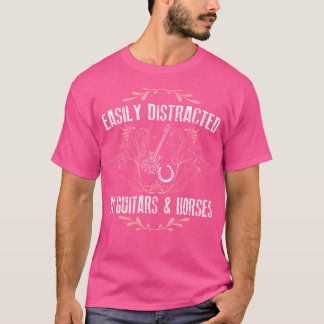 Camiseta Fácilmente Distraído Por Jinetes De Caballos De Gu
