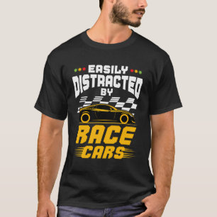 Camiseta Fácilmente Distraído Por La Carreras Racecar De Au