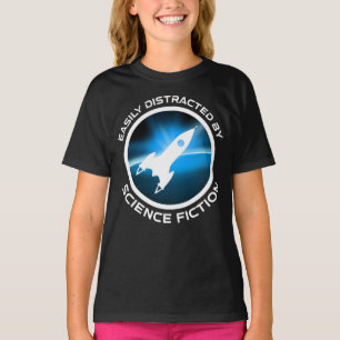 Camiseta Fácilmente Distraído Por La Ciencia Ficción