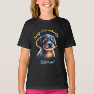 Camiseta Fácilmente distraído por la delicadeza de los cach