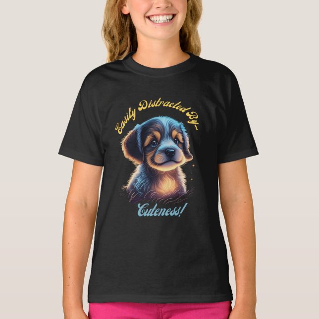 Camiseta Fácilmente distraído por la delicadeza de los cach (Anverso)