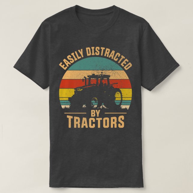 Camiseta Fácilmente Distraído Por La Graciosidad Del Tracto (Diseño del anverso)