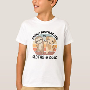 Camiseta Fácilmente Distraído Por Labrador De Perros Y Llor
