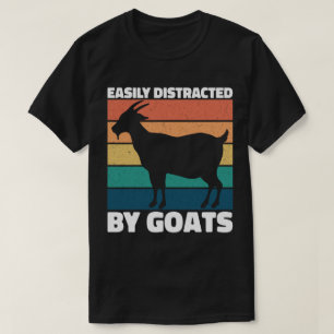 Camiseta Fácilmente Distraído Por Las Cabras Cute Farming L