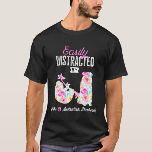 Camiseta Fácilmente Distraído Por Las Lemas Y El Pastor Aus