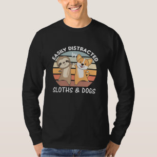 Camiseta Fácilmente Distraído Por Las Llanuras Y Perros Hun