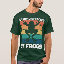 Camiseta Fácilmente Distraído Por Las Ranas Amantes Del Dis