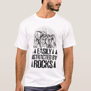Camiseta fácilmente distraído por las rocas
