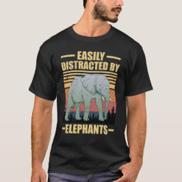 Camiseta fácilmente distraído por los elefantes