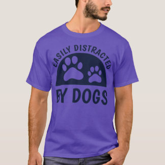 Camiseta Fácilmente distraído por los perros Divertidos per