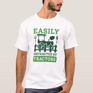 Camiseta Fácilmente Distraído Por Los Tractores