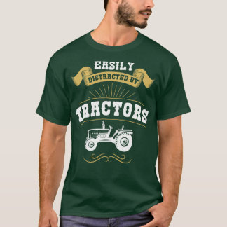 Camiseta Fácilmente Distraído Por Los Tractores