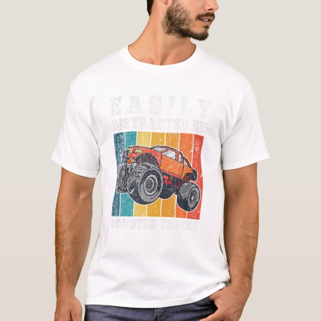 Camiseta Fácilmente Distraído Por Monstruo (Anverso)