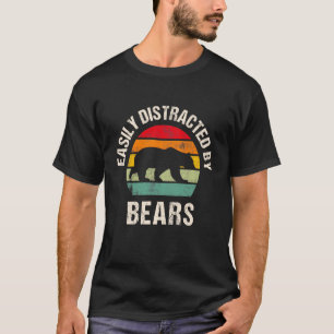 Camiseta Fácilmente Distraído por Osos Chiste Oso Grizzly S
