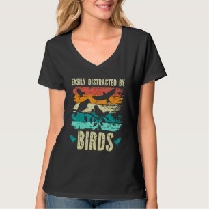 Camiseta Fácilmente Distraído Por Pájaros Pájaro Observació