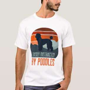 Camiseta Fácilmente Distraído Por Pasear Perros Caniches