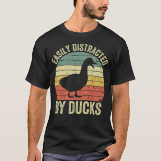 Camiseta Fácilmente Distraído Por Patos Regalo Divertido Pa