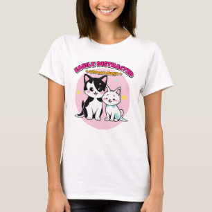 Camiseta Fácilmente Distraído Por Perros Callejeros Regalo 