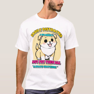 Camiseta Fácilmente Distraído Por Perros Regalo Divertido P