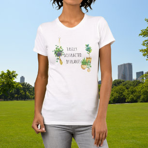 Camiseta Fácilmente Distraído por Plantas Colgantes Botánic