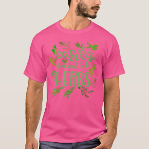 Camiseta Fácilmente Distraído Por Plantas Hierbas Regalo De