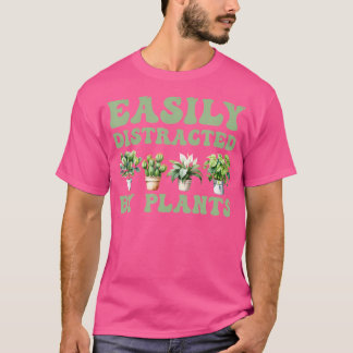 Camiseta Fácilmente Distraído Por Plantas Planta Suculenta 
