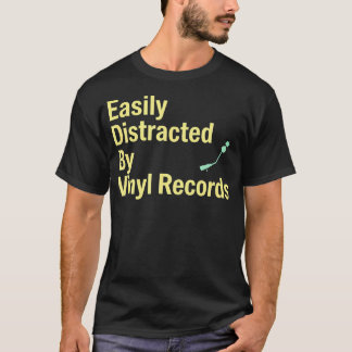 Camiseta Fácilmente Distraído Por Tocadiscos De Discos De V