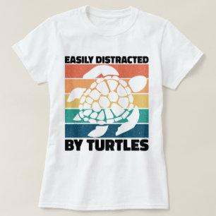 Camiseta Fácilmente Distraído Por Tortugas Funny Anfibio Gu