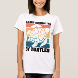 Camiseta Fácilmente Distraído Por Tortugas Funny Anfibio Gu