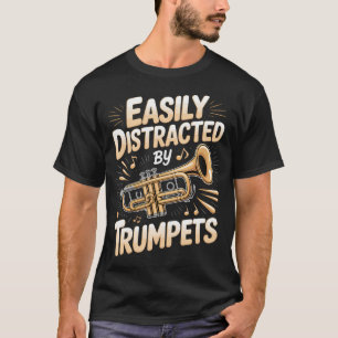 Camiseta Fácilmente Distraído Por Trompetas
