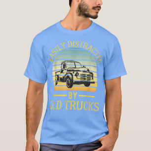 Camiseta Fácilmente Distraído Por Viejos Camiones Retro Cam