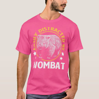 Camiseta Fácilmente Distraído Por Wombat