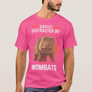 Camiseta Fácilmente Distraído Por Wombats Australia Wombat