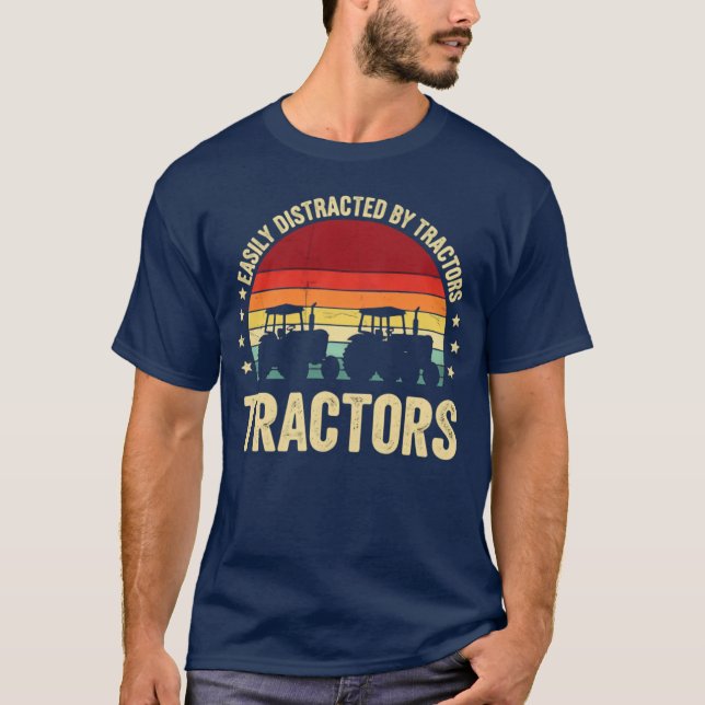 Camiseta Fácilmente distraído - vintage (Anverso)