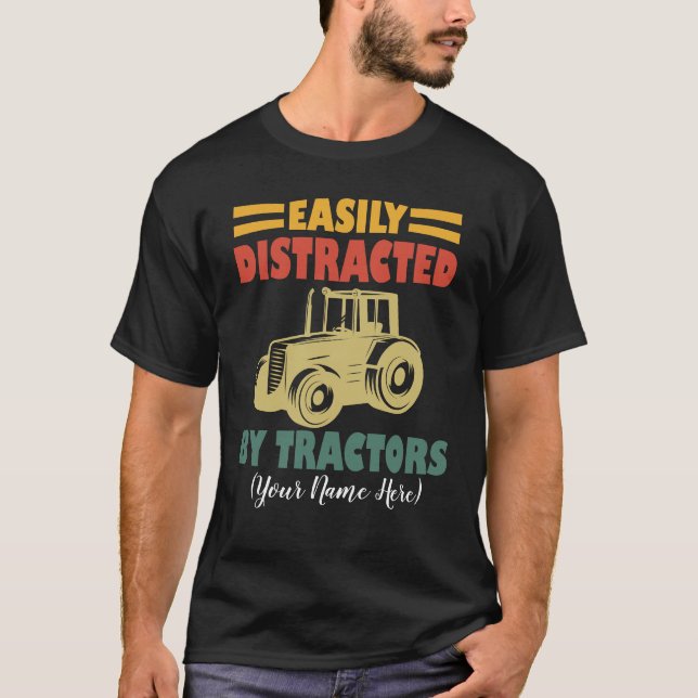 Camiseta Fácilmente Distraídos Por Los Tractores (Anverso)