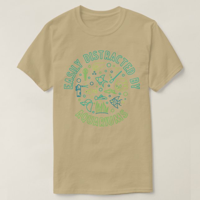Camiseta Fácilmente Distratizado por el diseño redondo de a (Diseño del anverso)