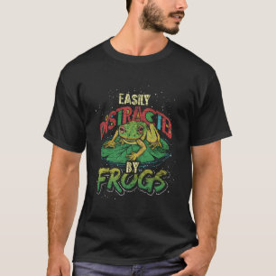 Camiseta Fácilmente Distratizado Por Las Ranas Para Navidad