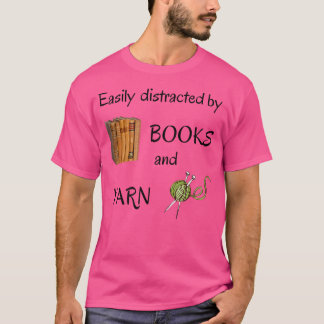 Camiseta Fácilmente Distratizado Por Libros Y Yarn - Lover 