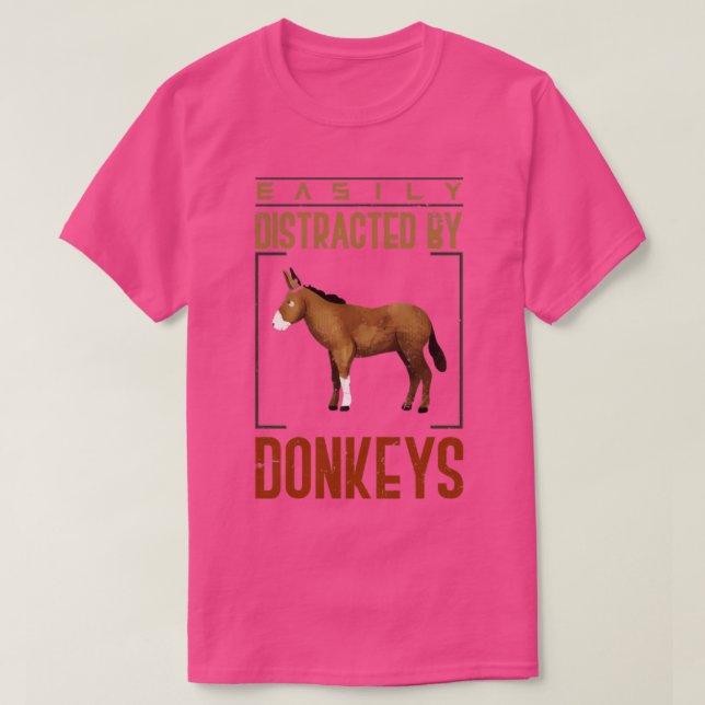Camiseta Fácilmente Distratizado Por Los Burros (Diseño del anverso)
