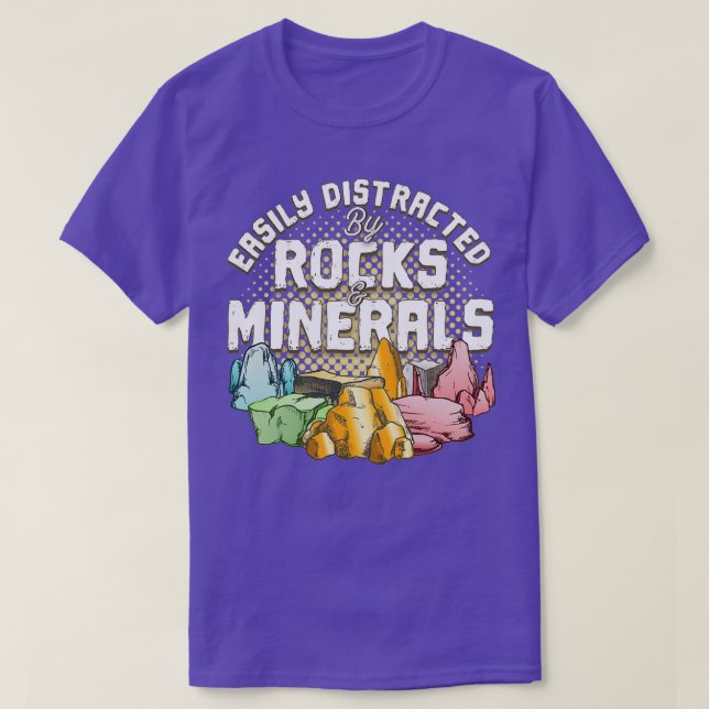 Camiseta Fácilmente Distratizado Por Minerales Rocks amp (Diseño del anverso)
