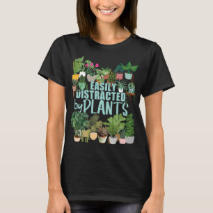 Camiseta Fácilmente Distratizado Por Plantas Gracioso Flaná
