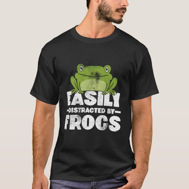 Camiseta Fácilmente Distratizado Por Ranas Ranas Lover Gift (Anverso)