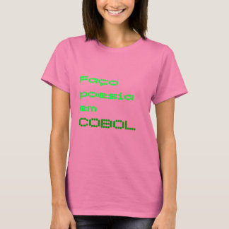 Camiseta Faço poesia em COBOL