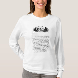 Camiseta Facsímil de la letra que ilustra la casa adentro